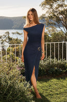 Navy Midnight Whisper Midi Dress