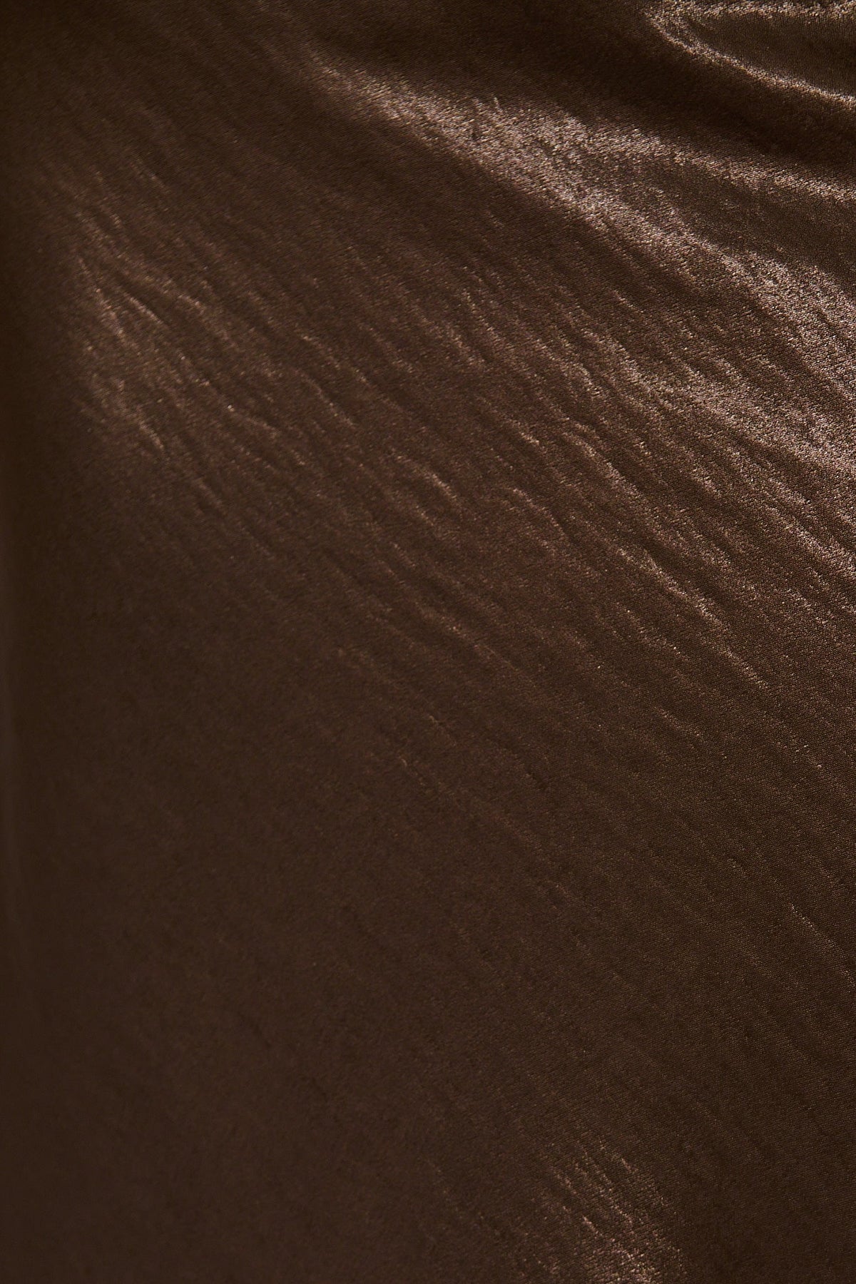 Chocolate Satin Midi Skirt