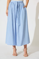 Blue & White Striped Pattie Maxi Skirt
