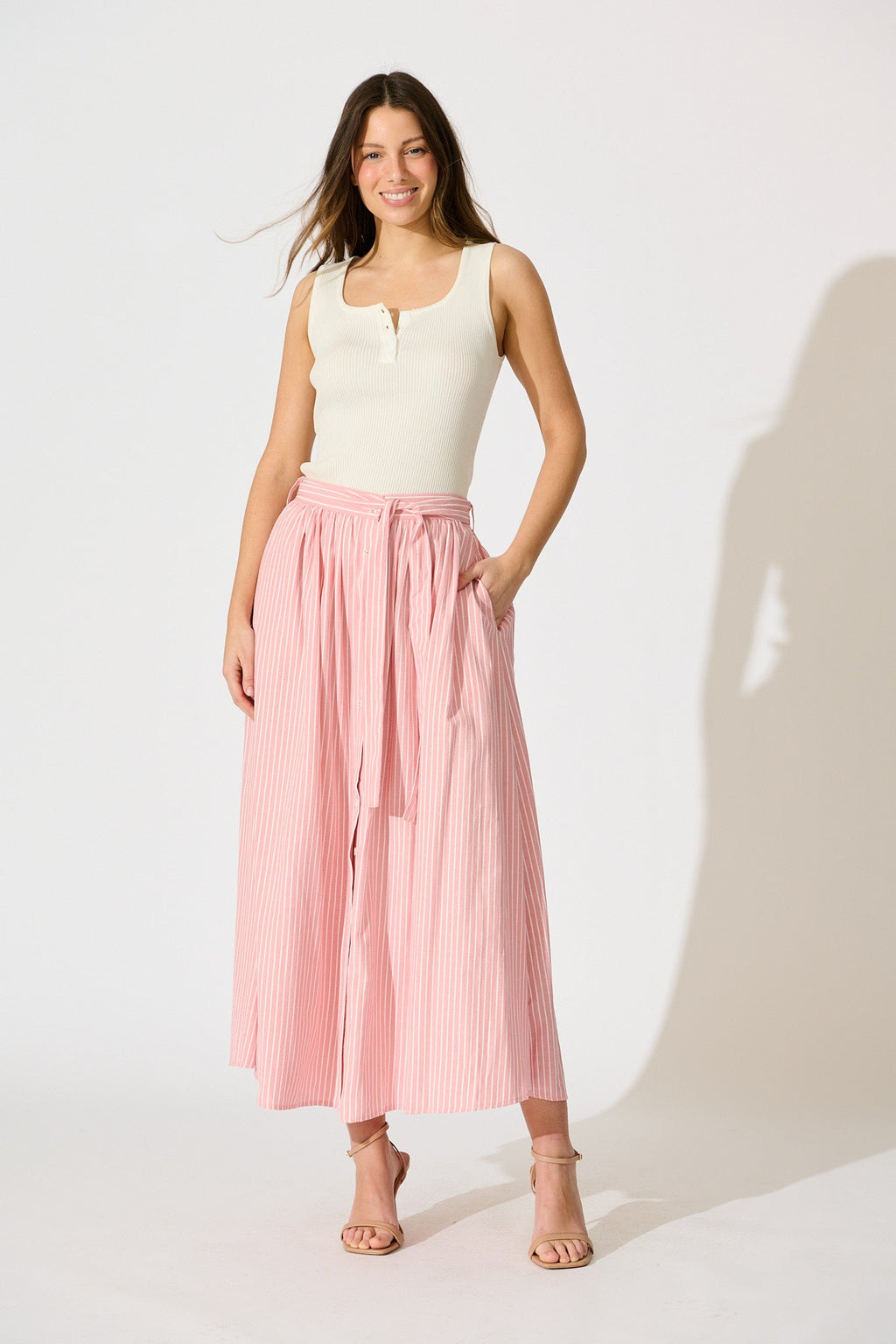 Pretty in Pink: Pattie Maxi Skirt
