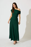 Pre-Order: Emerald Off-Shoulder Maxi Dress