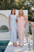 Marielle Dusty Blue Off-Shoulder Maxi Dress