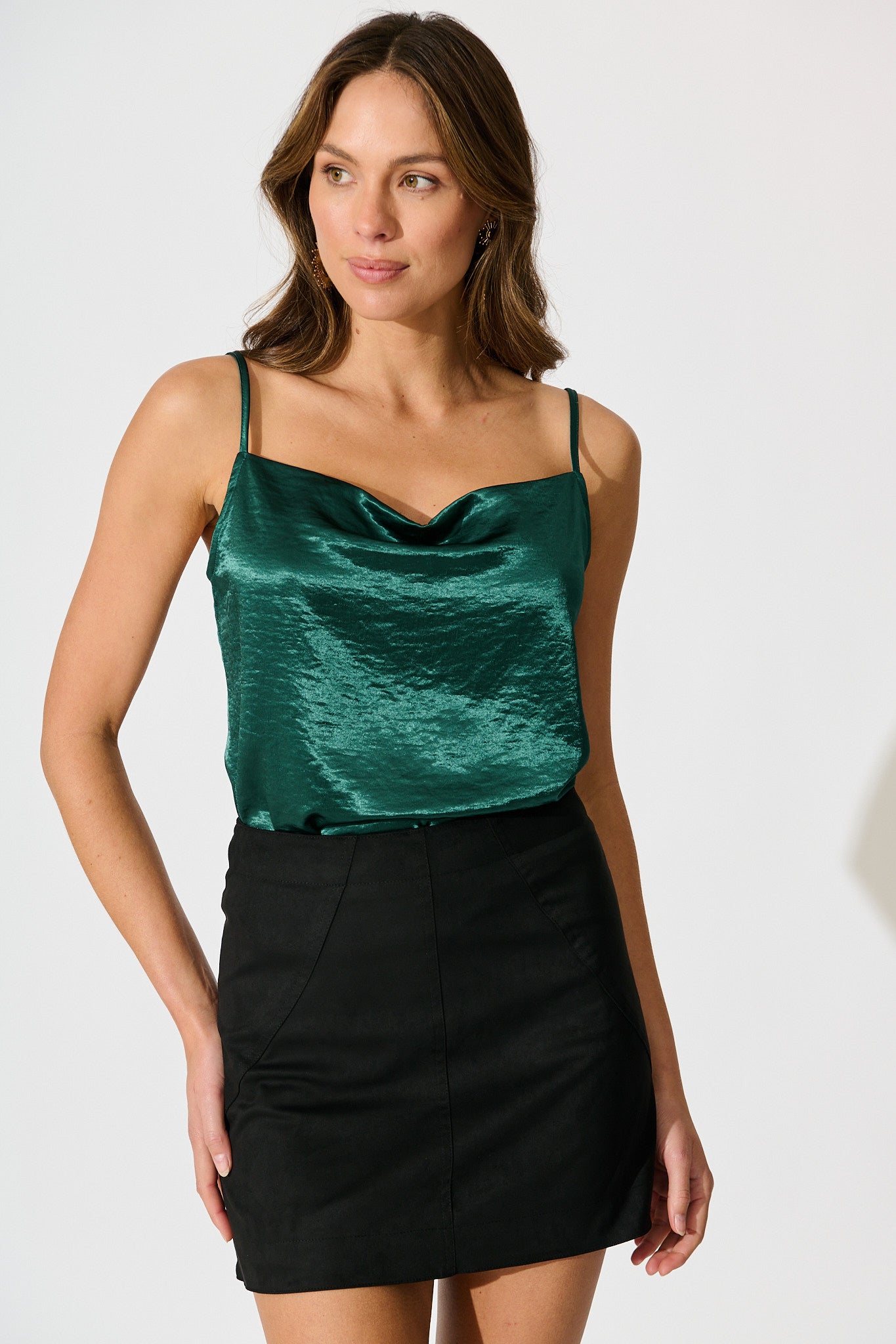 Black Suedette Arya Skirt