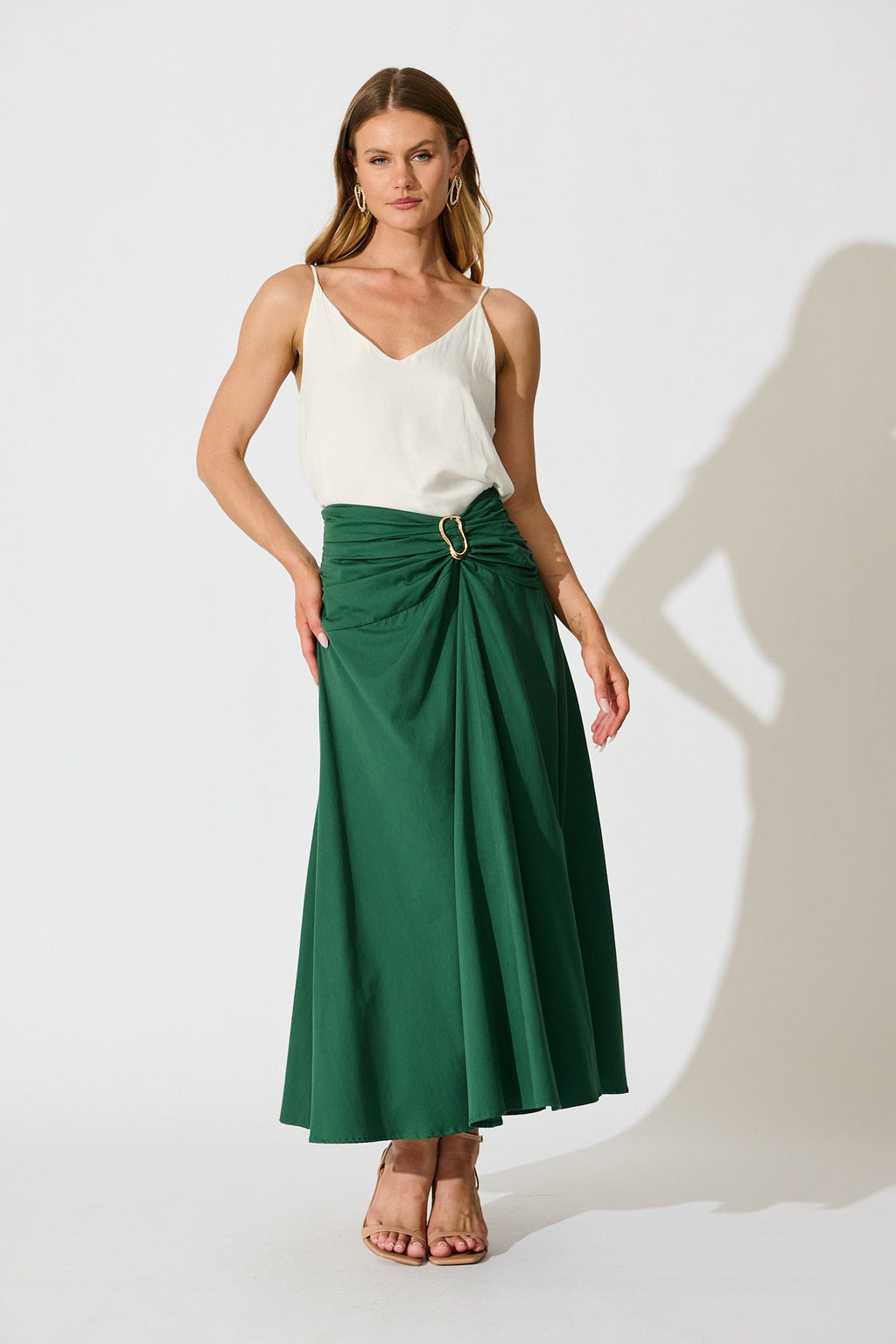 Emerald Dusk to Dawn Maxi Skirt