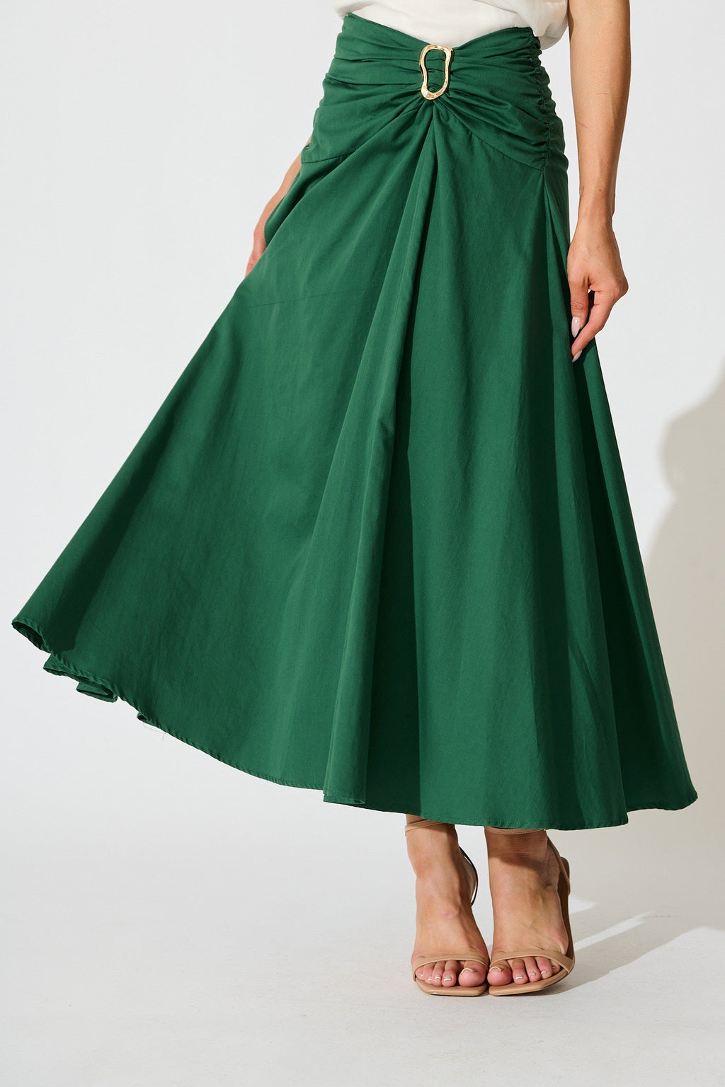 Emerald Dusk to Dawn Maxi Skirt