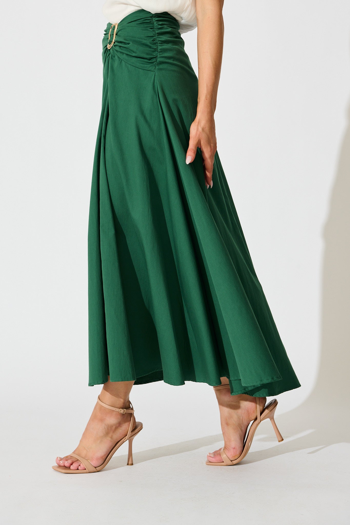 Emerald Dusk to Dawn Maxi Skirt