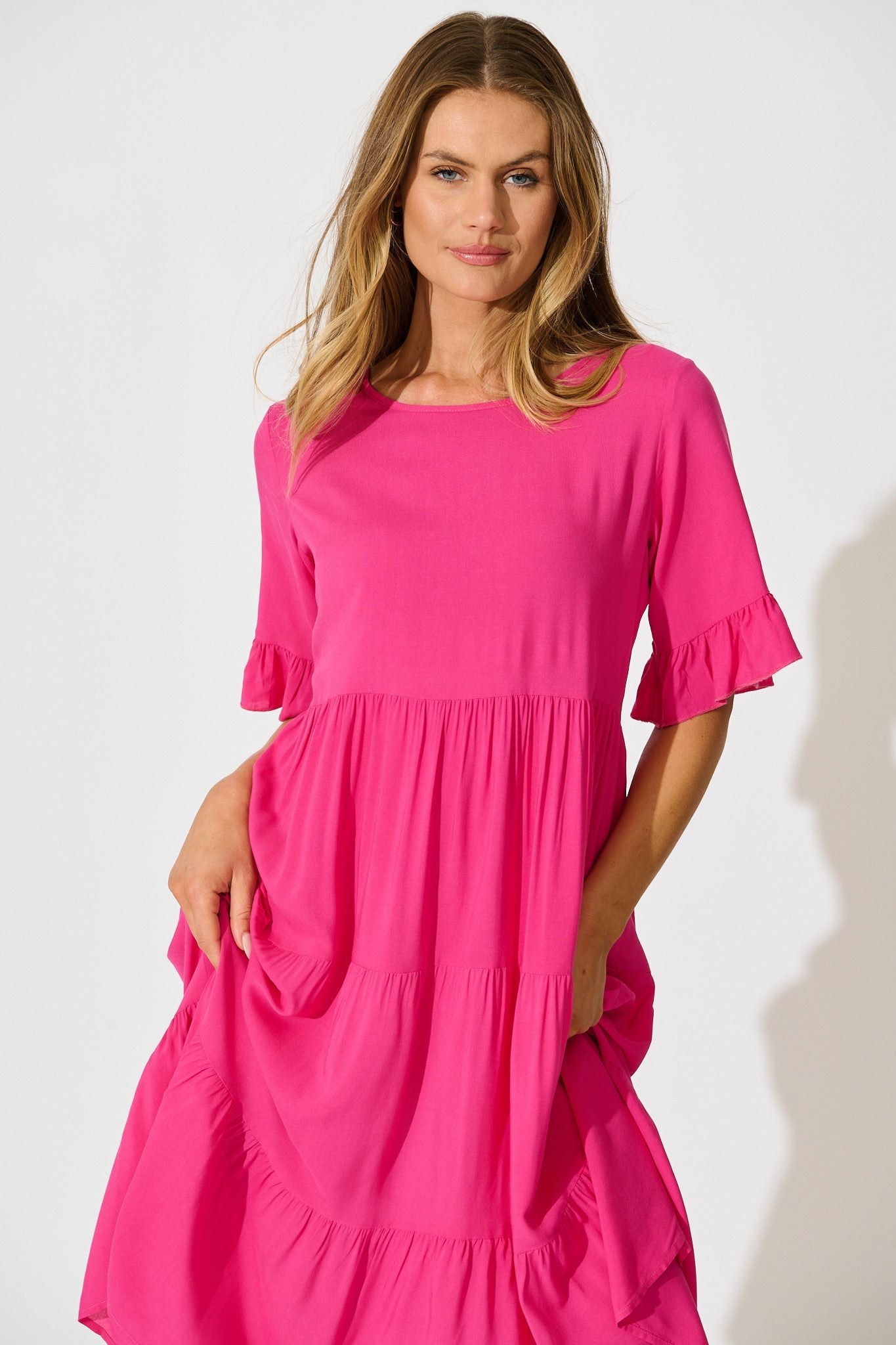 Layana Midi Dress in Pink