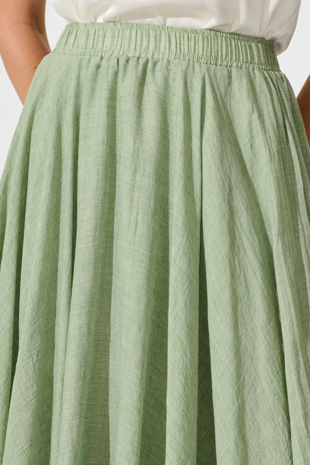 Sage Cotton Leora Maxi Skirt