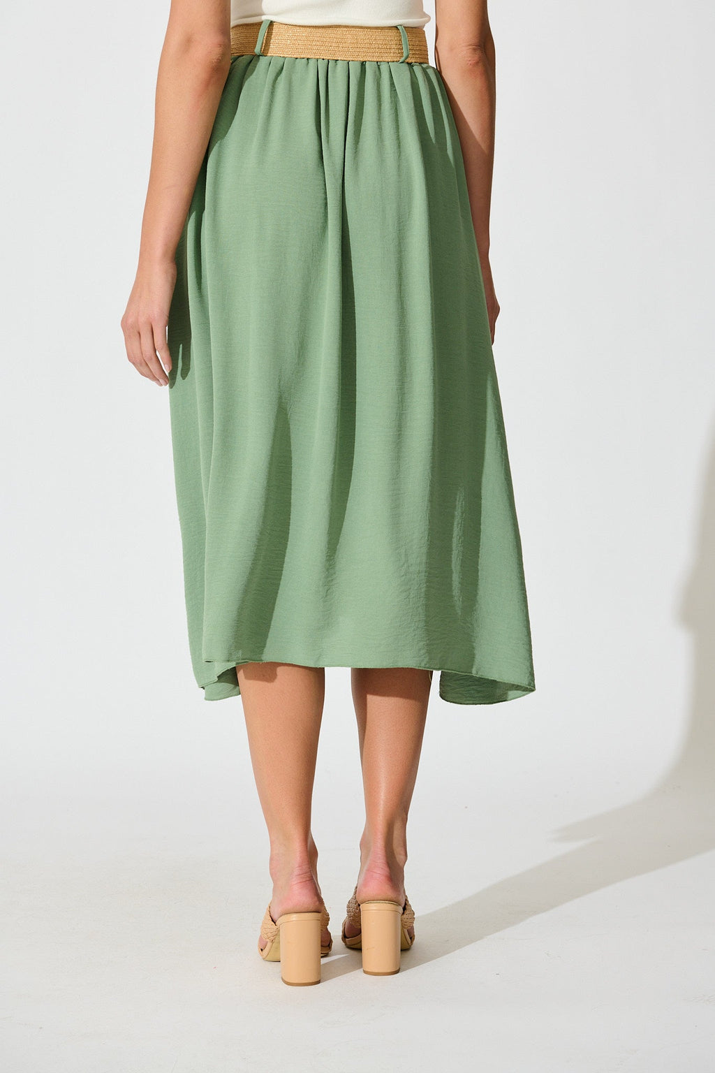 Sage Fawn Maxi Skirt with Belt