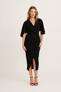 Black Coleen Midi Dress