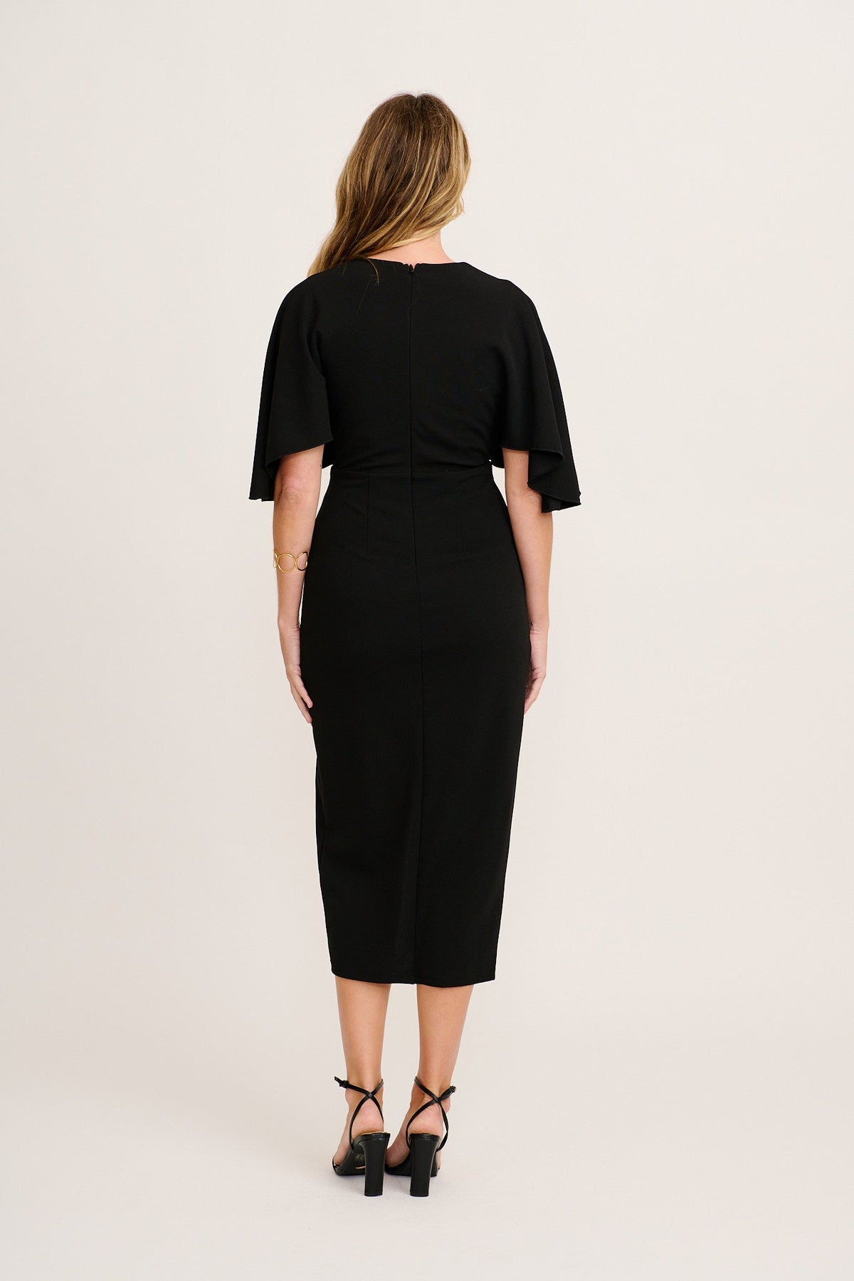 Black Coleen Midi Dress