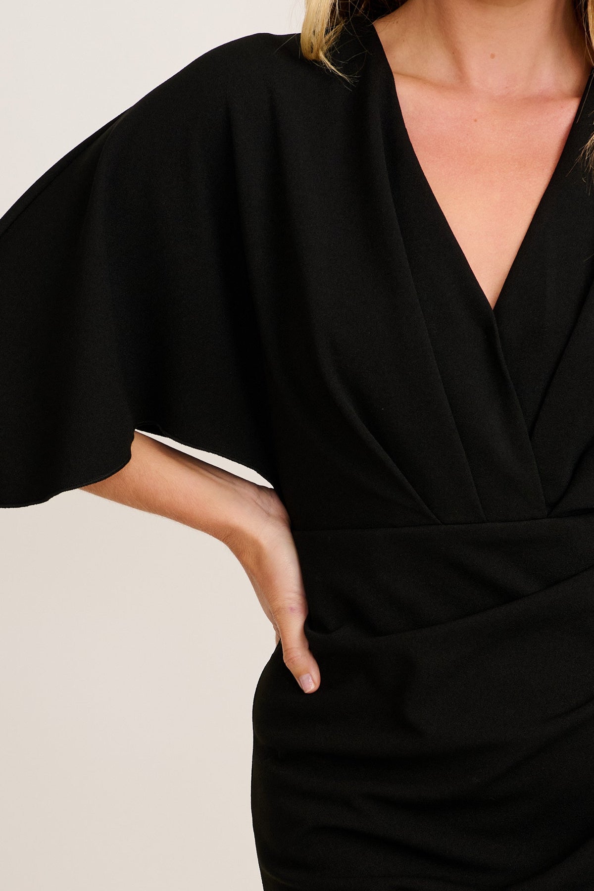Black Coleen Midi Dress