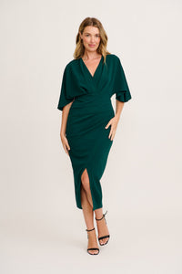 Emerald Green Coleen Midi Dress