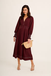 Wine Lunette Maxi Dress