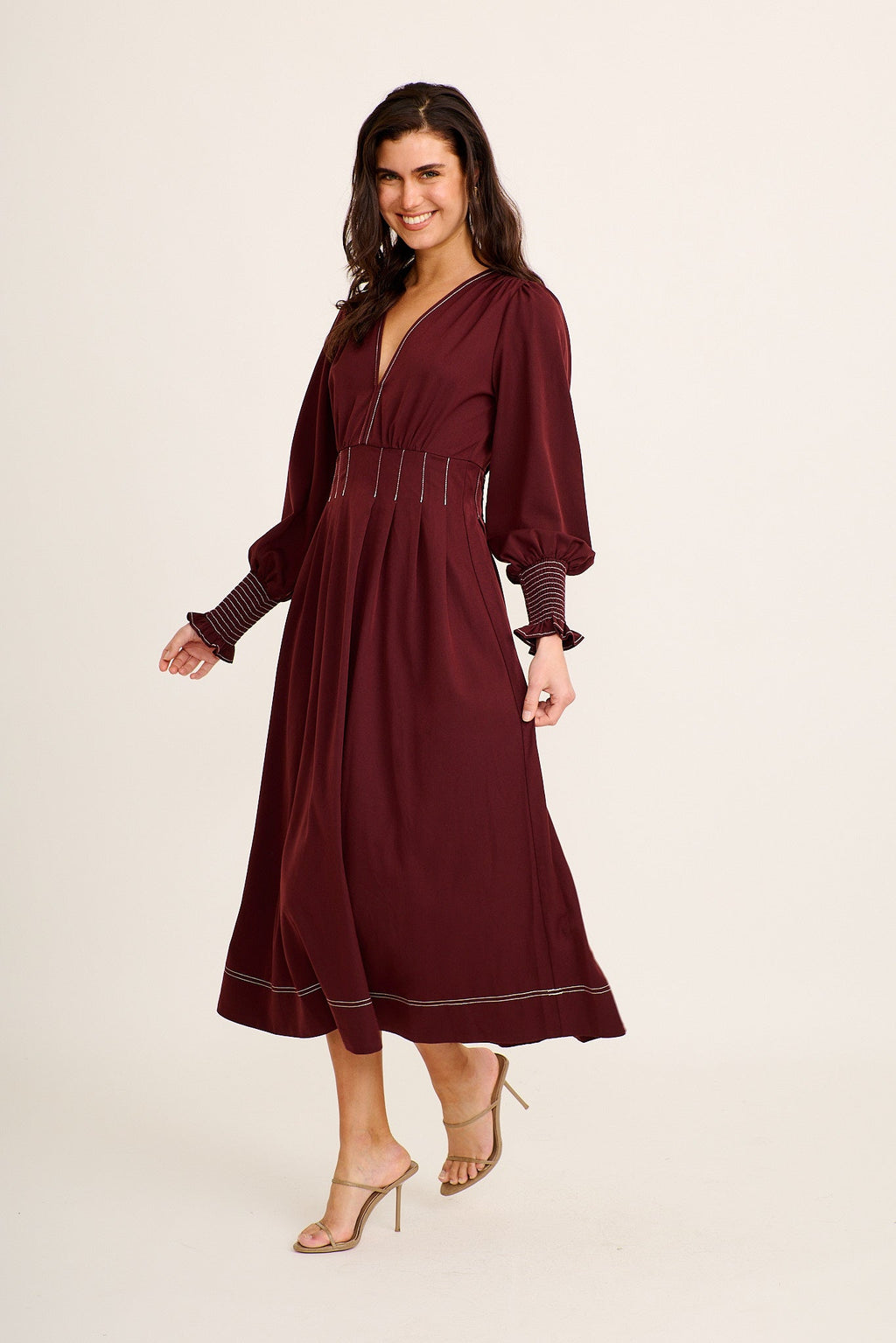 Wine Lunette Maxi Dress