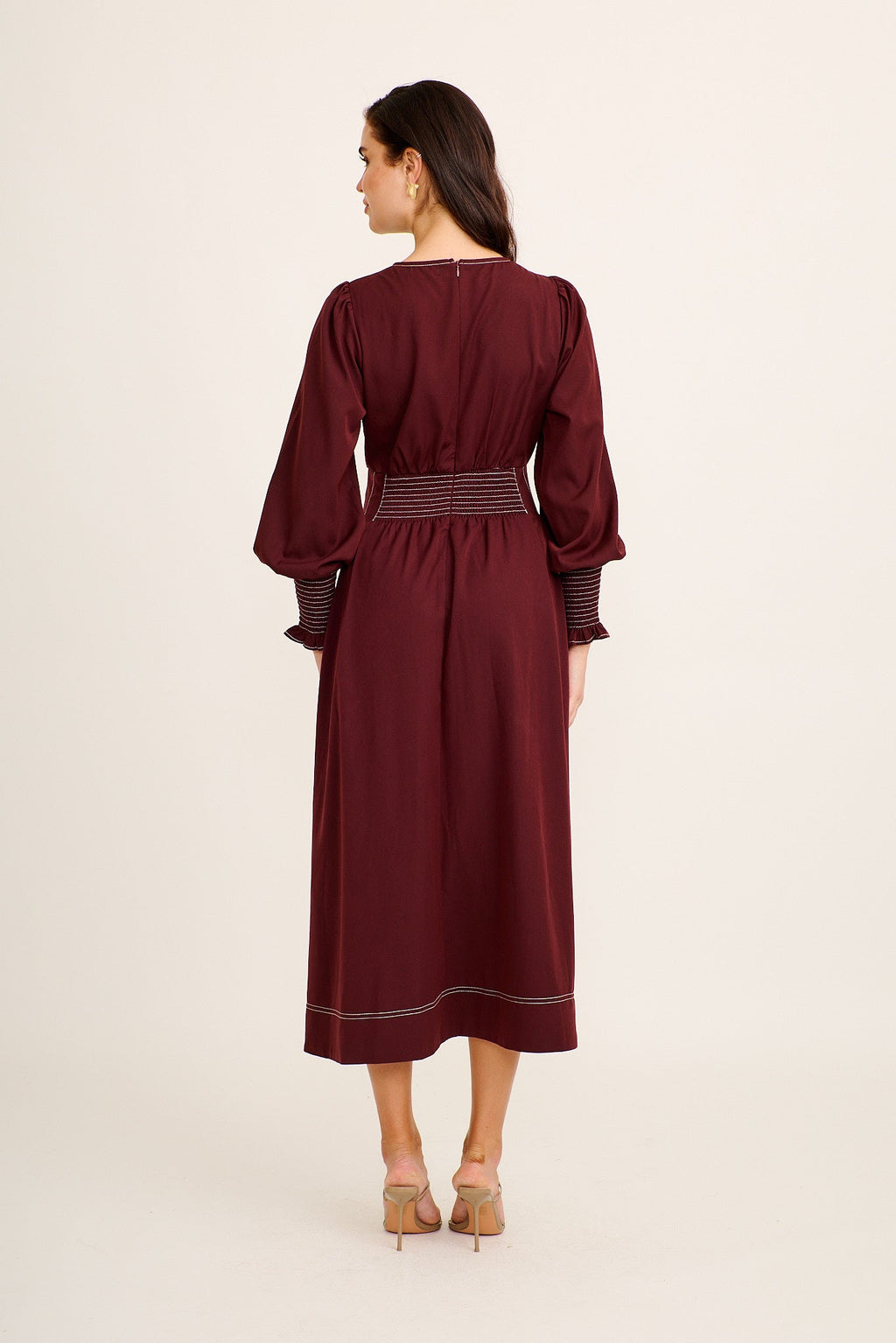 Wine Lunette Maxi Dress