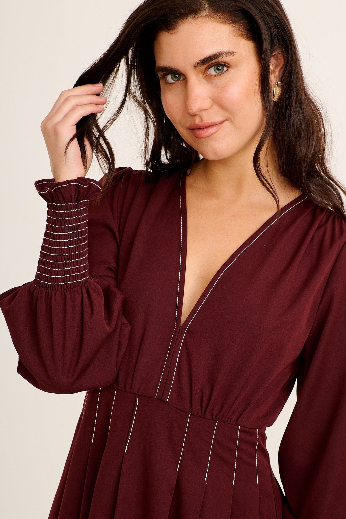 Wine Lunette Maxi Dress