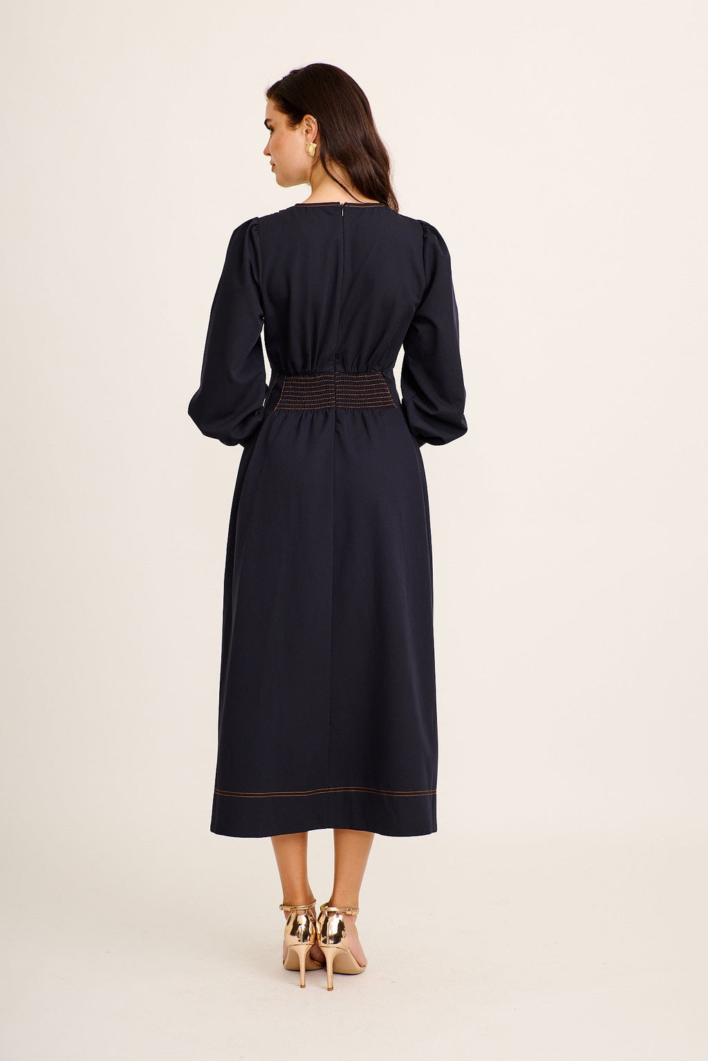 Navy Lunette Maxi Dress