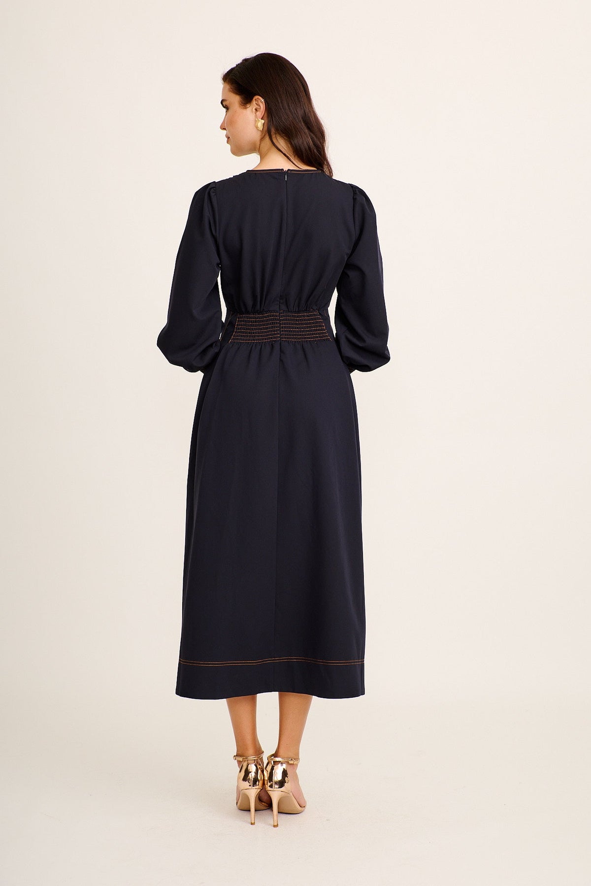 Navy Lunette Maxi Dress
