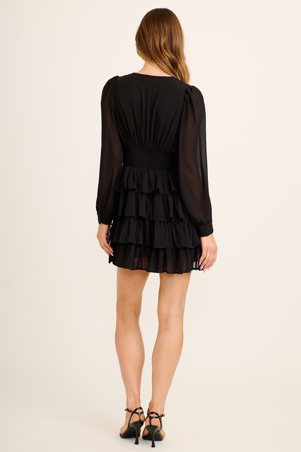 Black Chiffon Sevana Dress