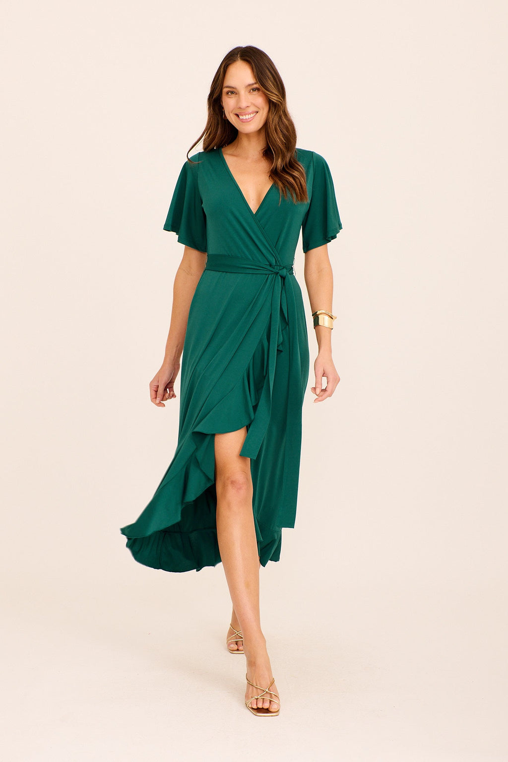 Teal Jersey Maxi Dress