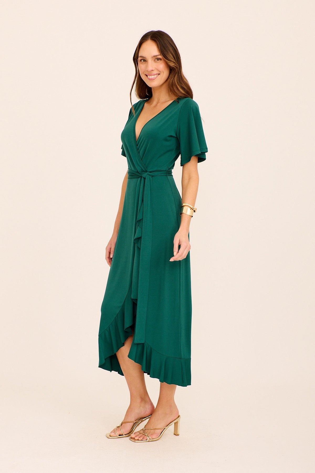 Teal Jersey Maxi Dress