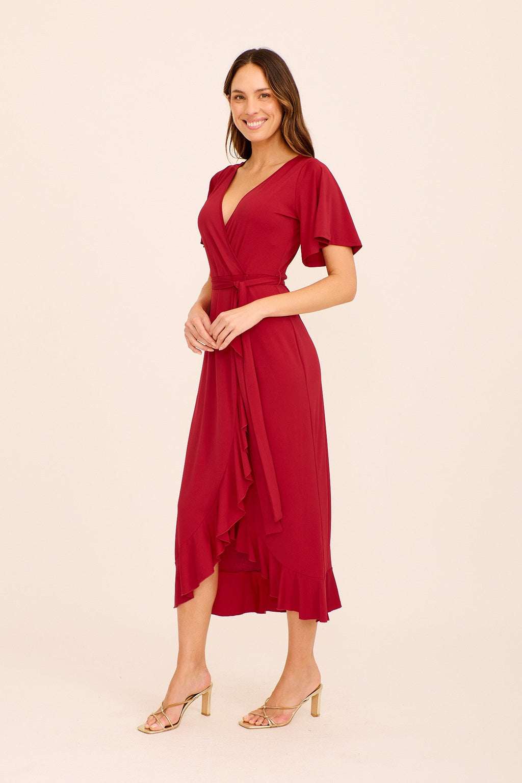Wine Jersey Maxi Dress