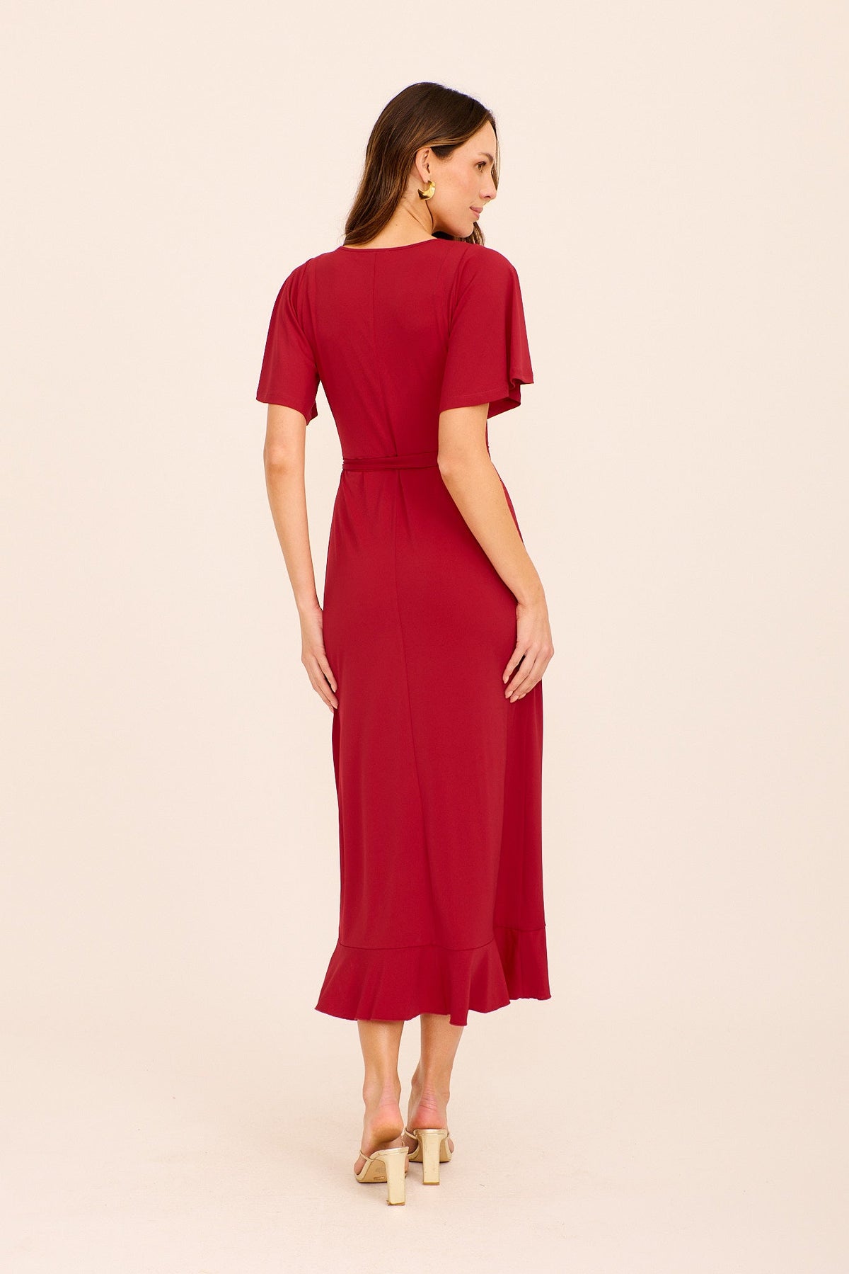 Wine Jersey Maxi Dress