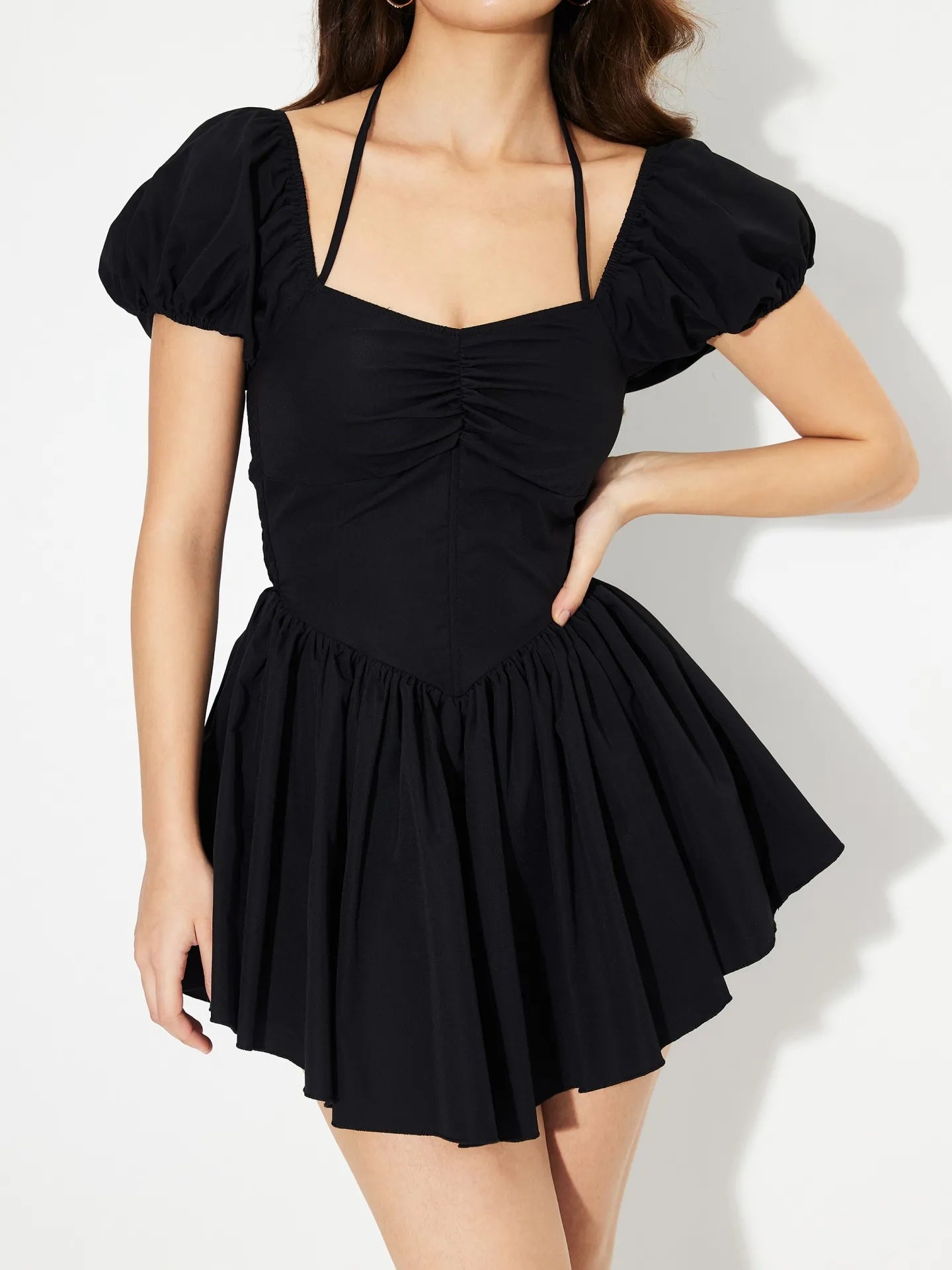 Cinched Waist Flare Dress