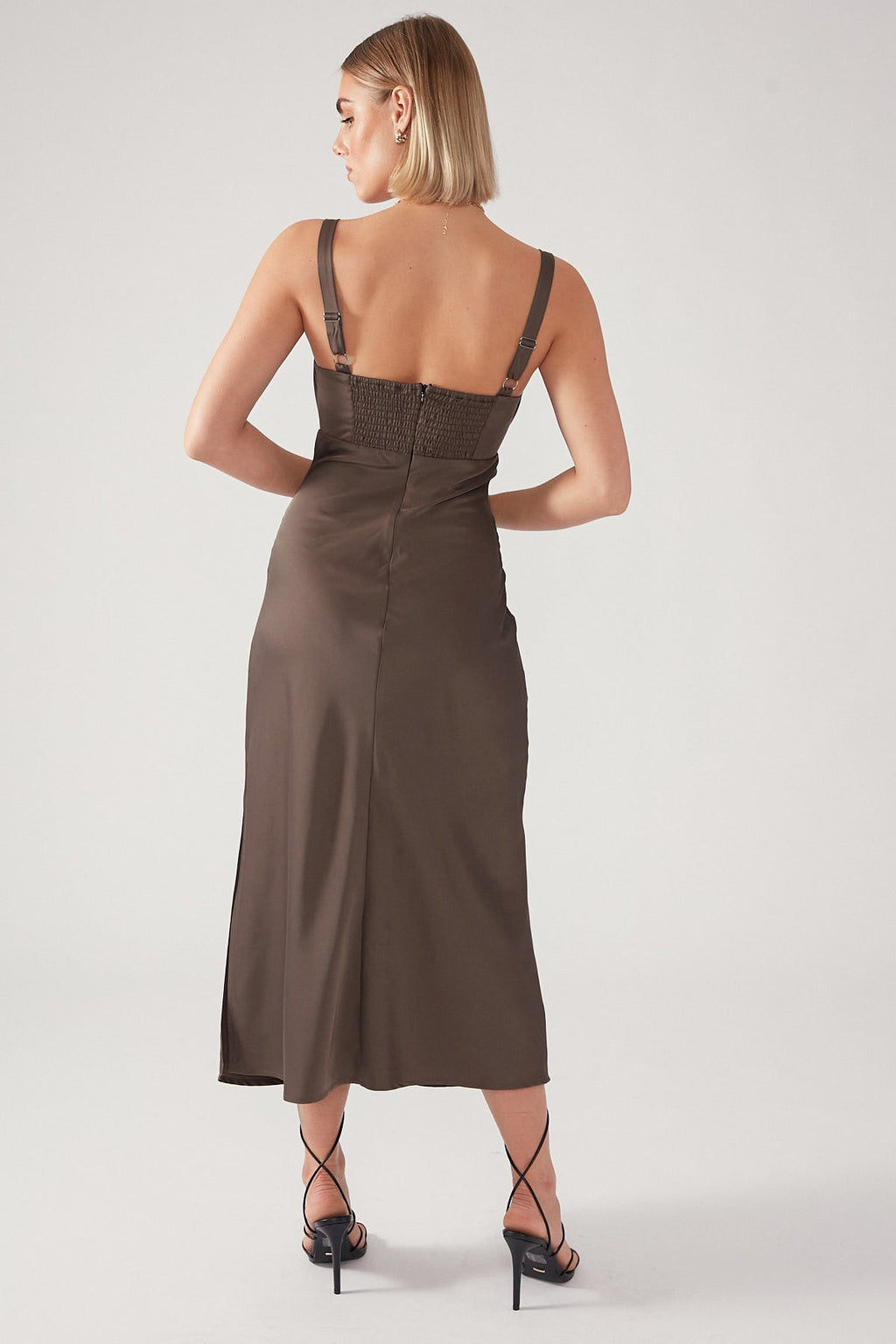 Wendy Satin Midi Dress
