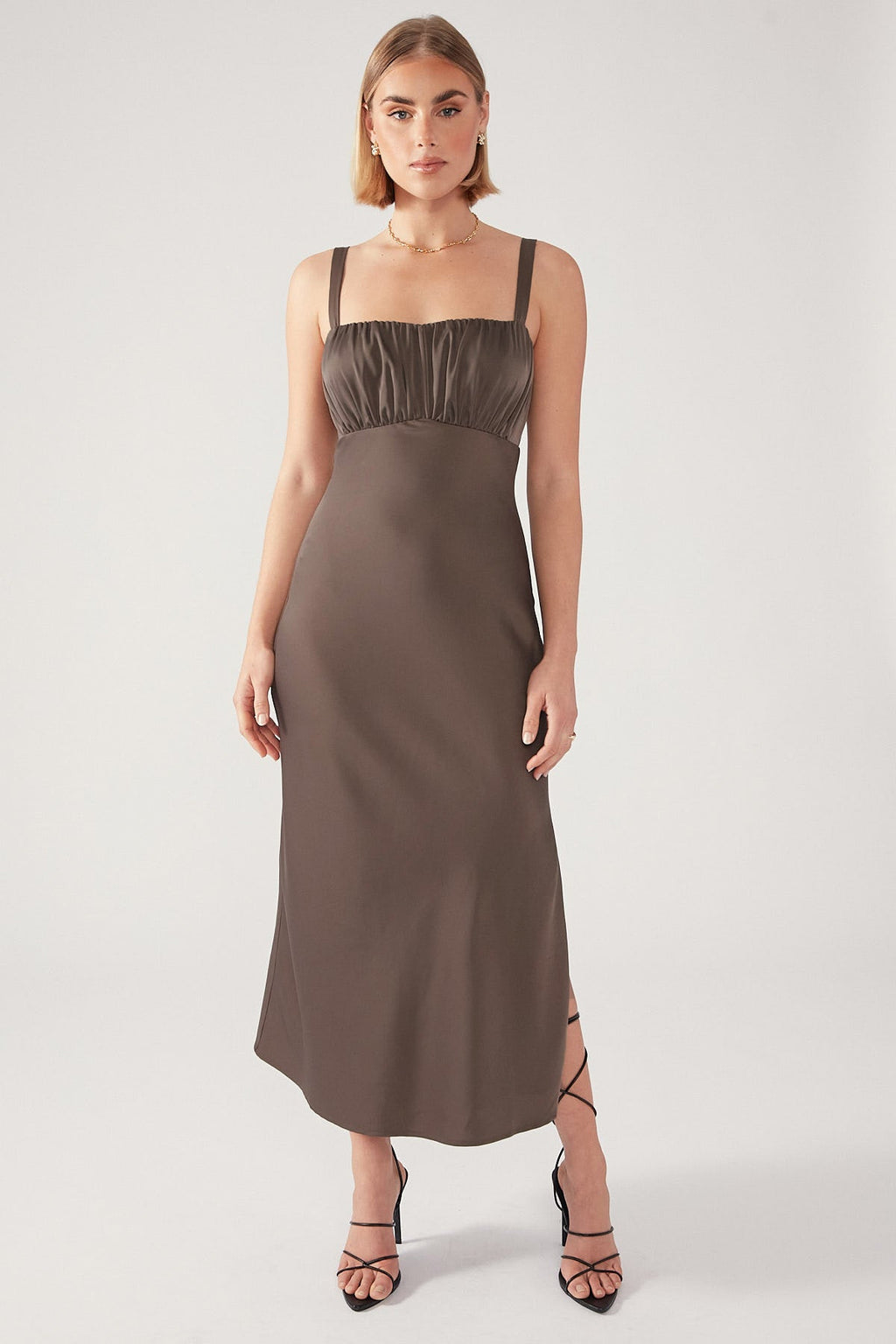 Wendy Satin Midi Dress