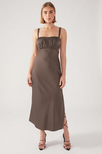 Wendy Satin Midi Dress