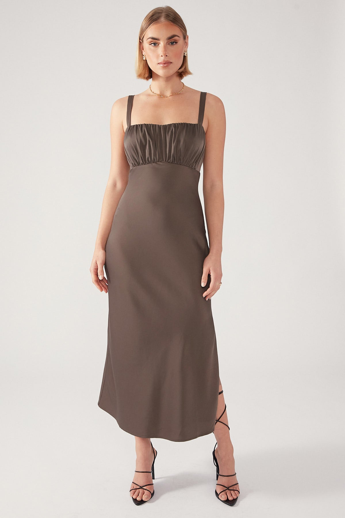 Wendy Satin Midi Dress