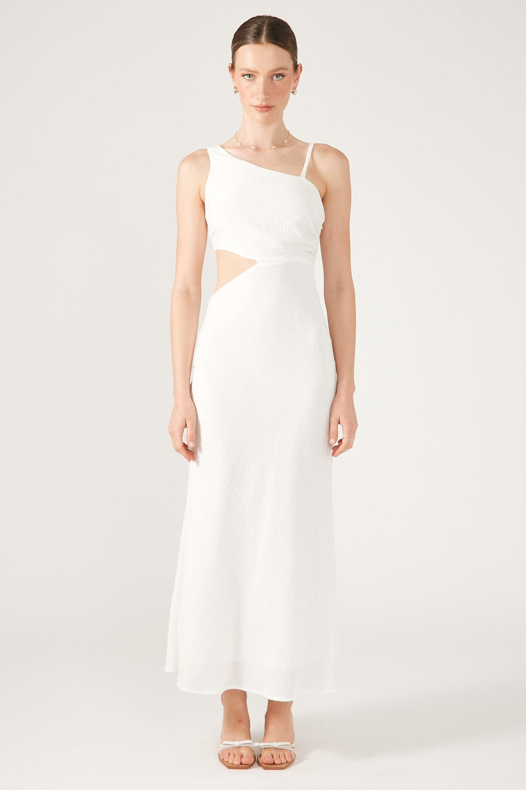 White Textured Dress