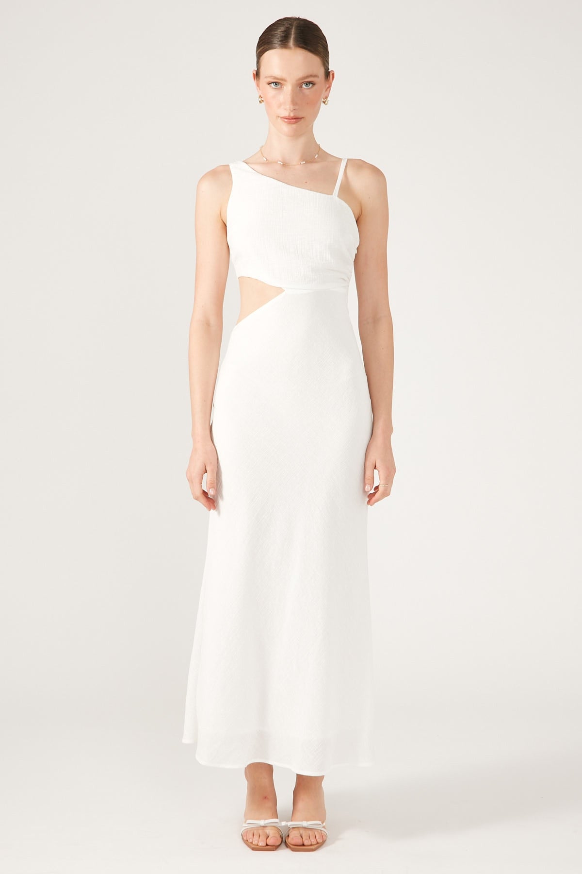White Textured Dress