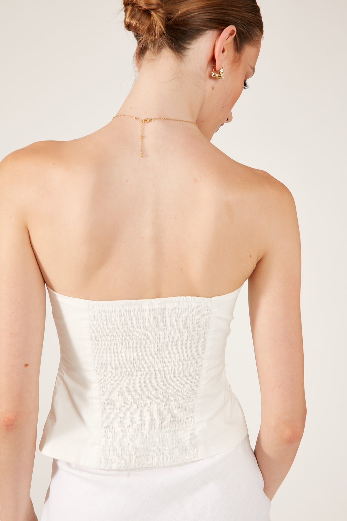 Sofia White Strapless Top