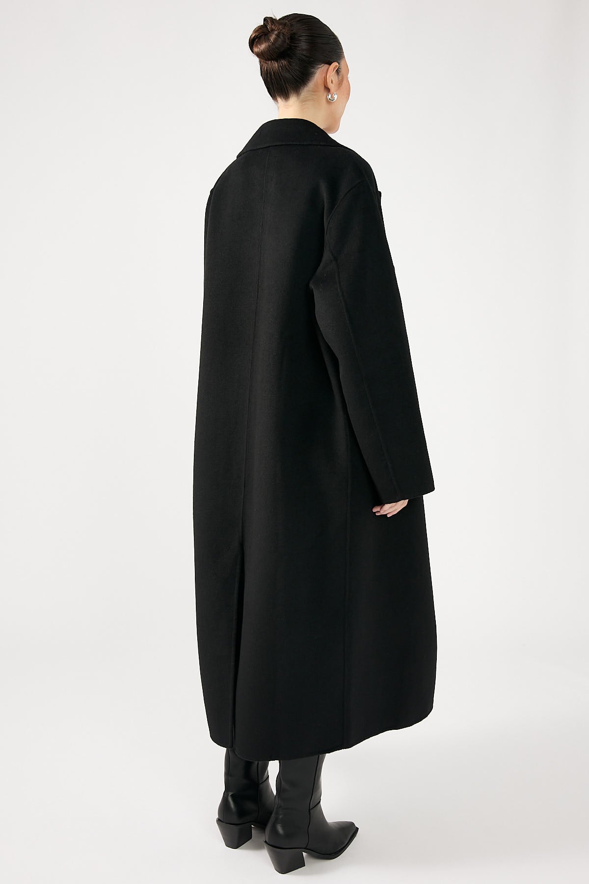 Black Asher Long-Line Coat