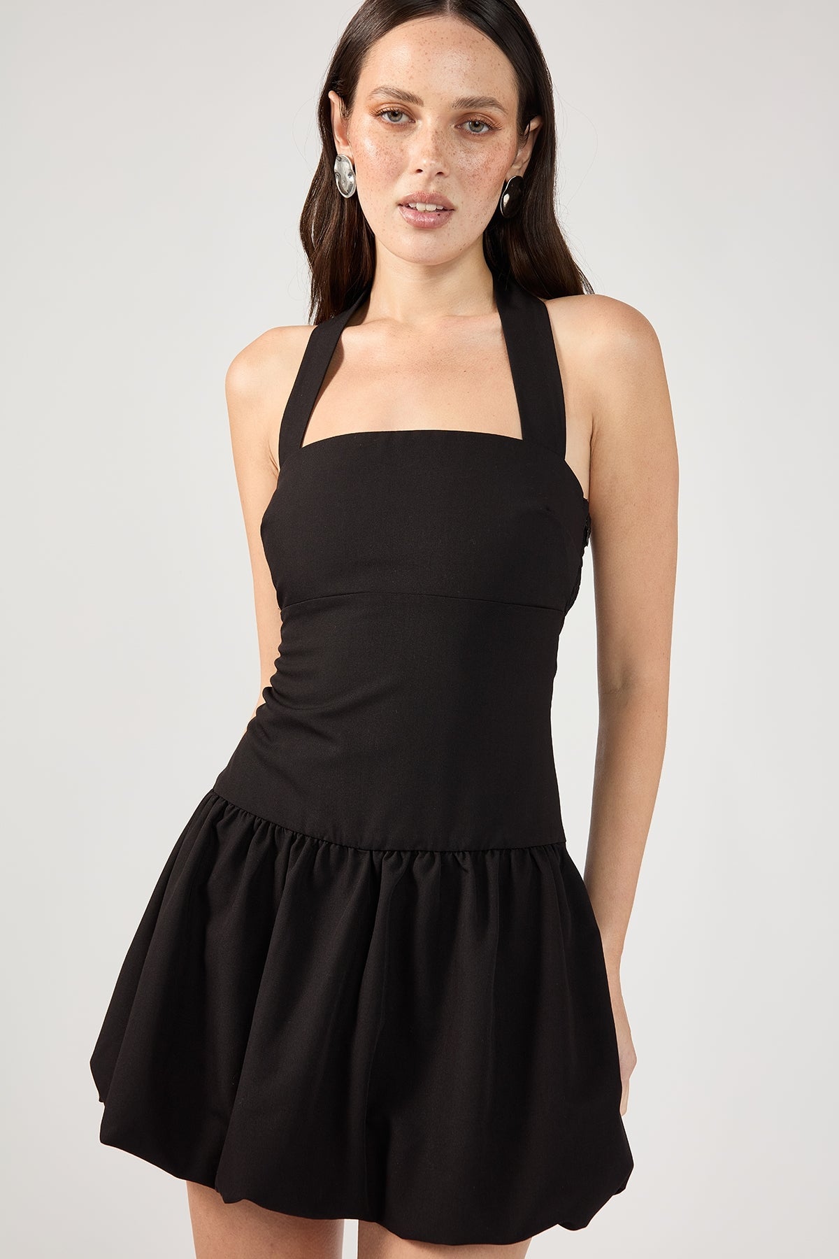 Black Bubble Mini Dress