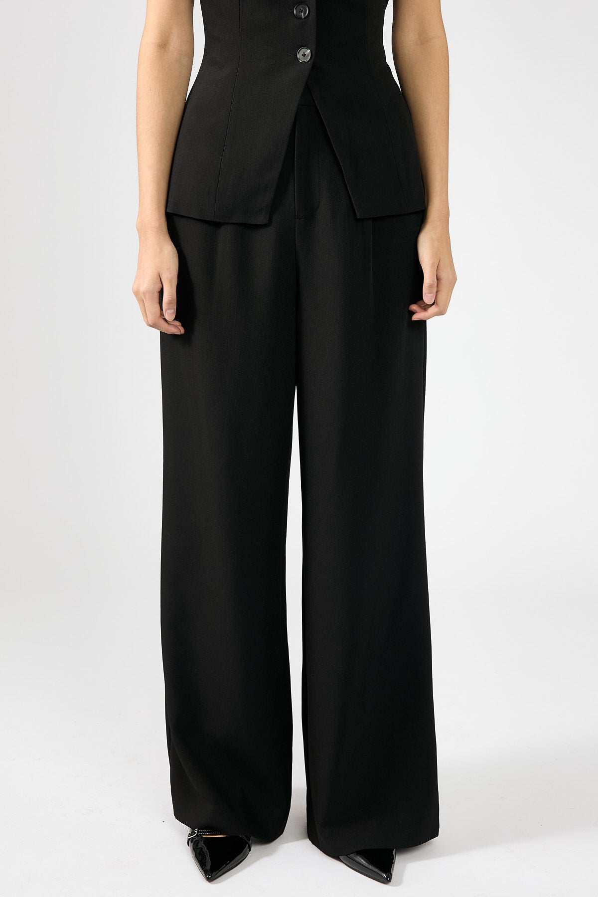 Black Straight-Leg Pants