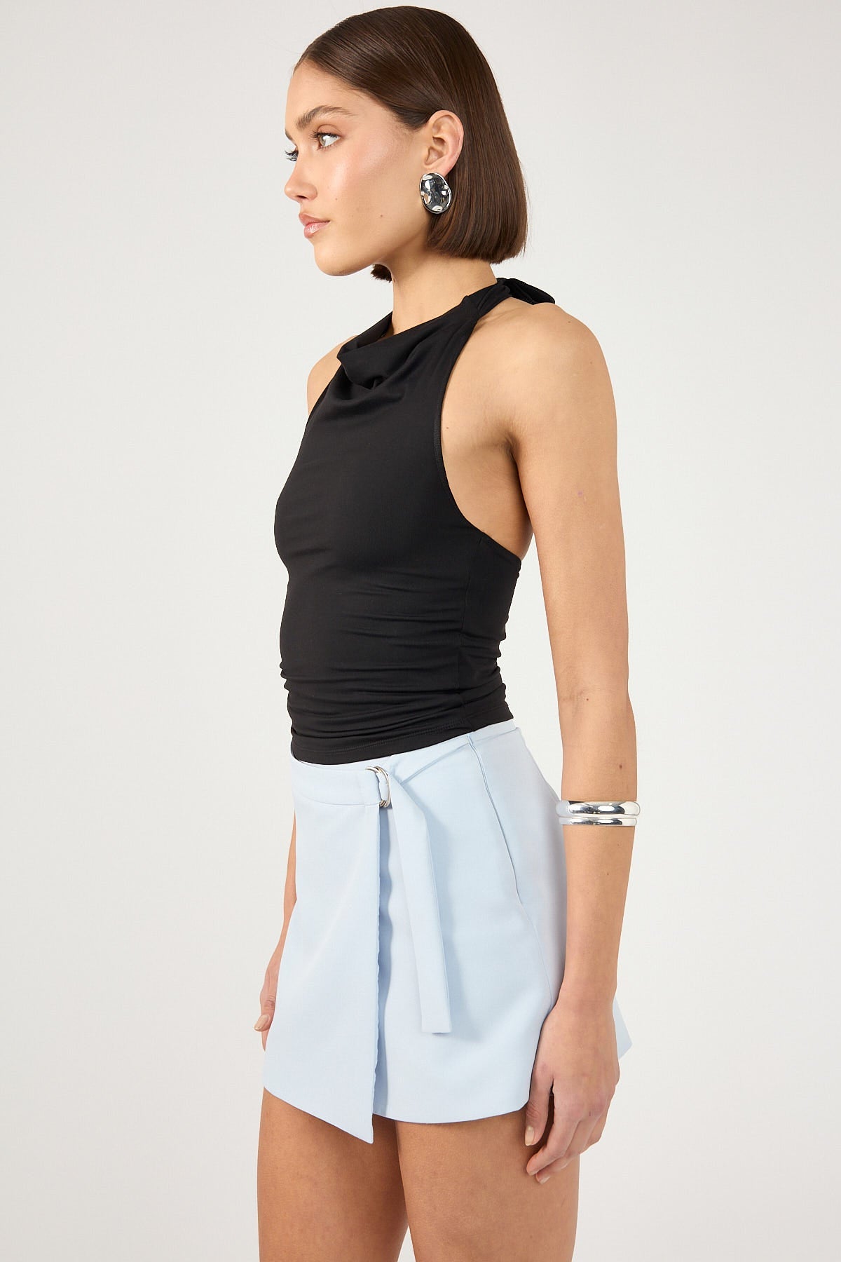 Baby Blue Buckle Up Skort