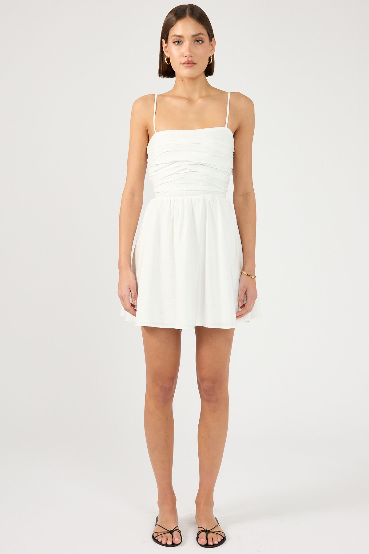 White Sea Breeze Mini Dress