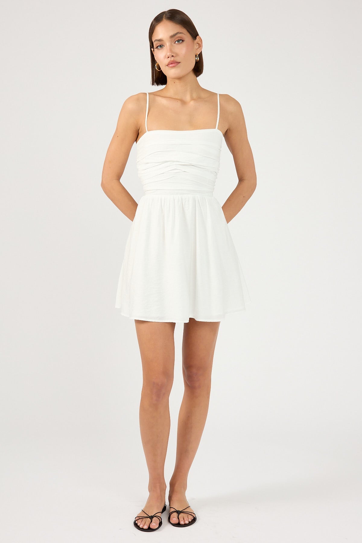 White Sea Breeze Mini Dress