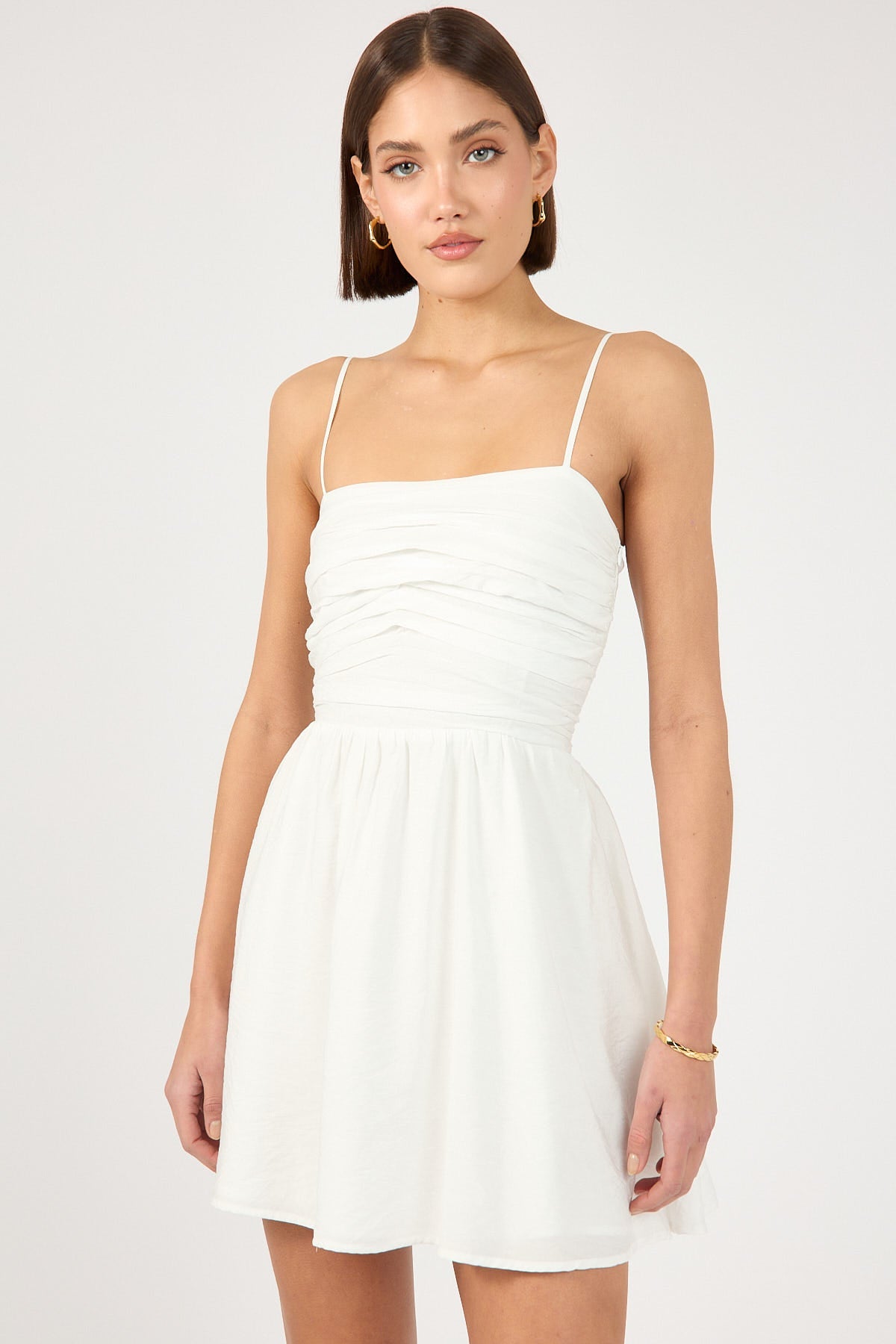 White Sea Breeze Mini Dress