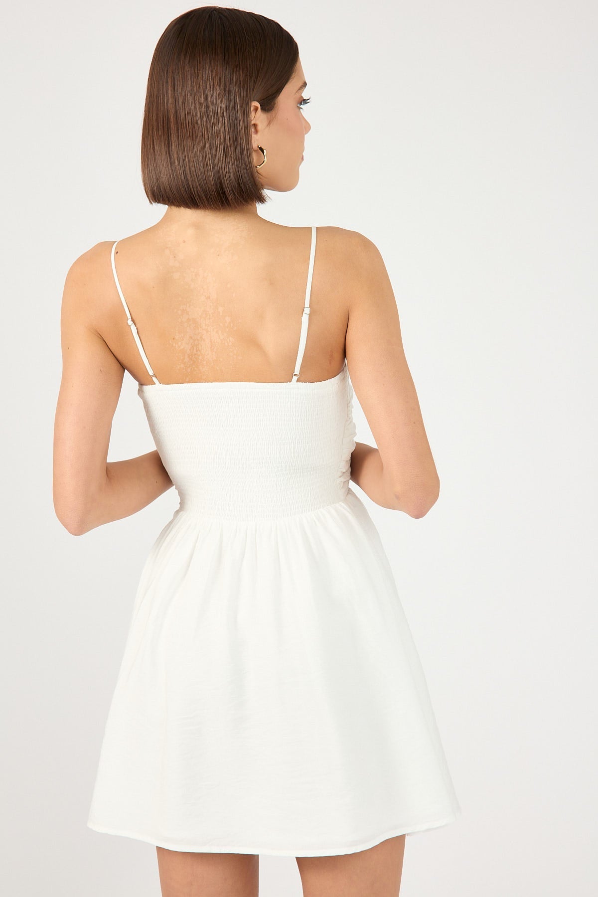 White Sea Breeze Mini Dress