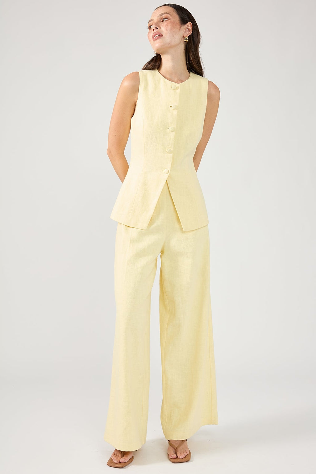 Menorca Linen Pants Lemon