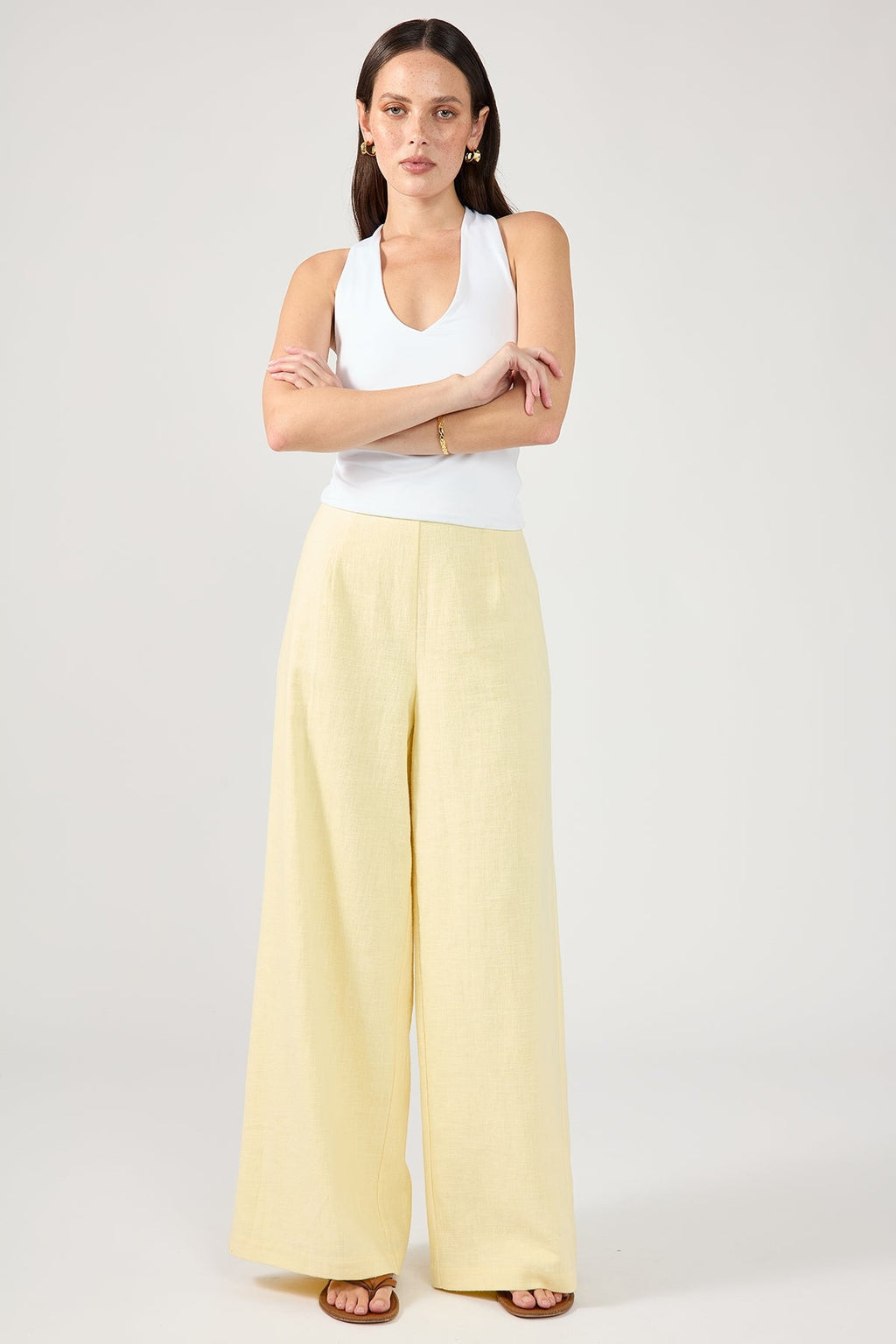 Menorca Linen Pants Lemon