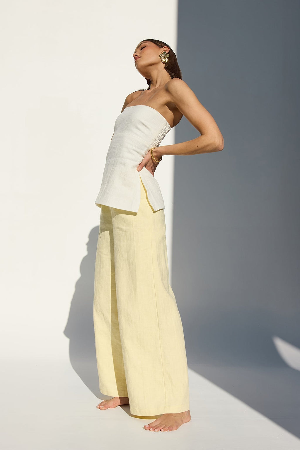 Menorca Linen Pants Lemon