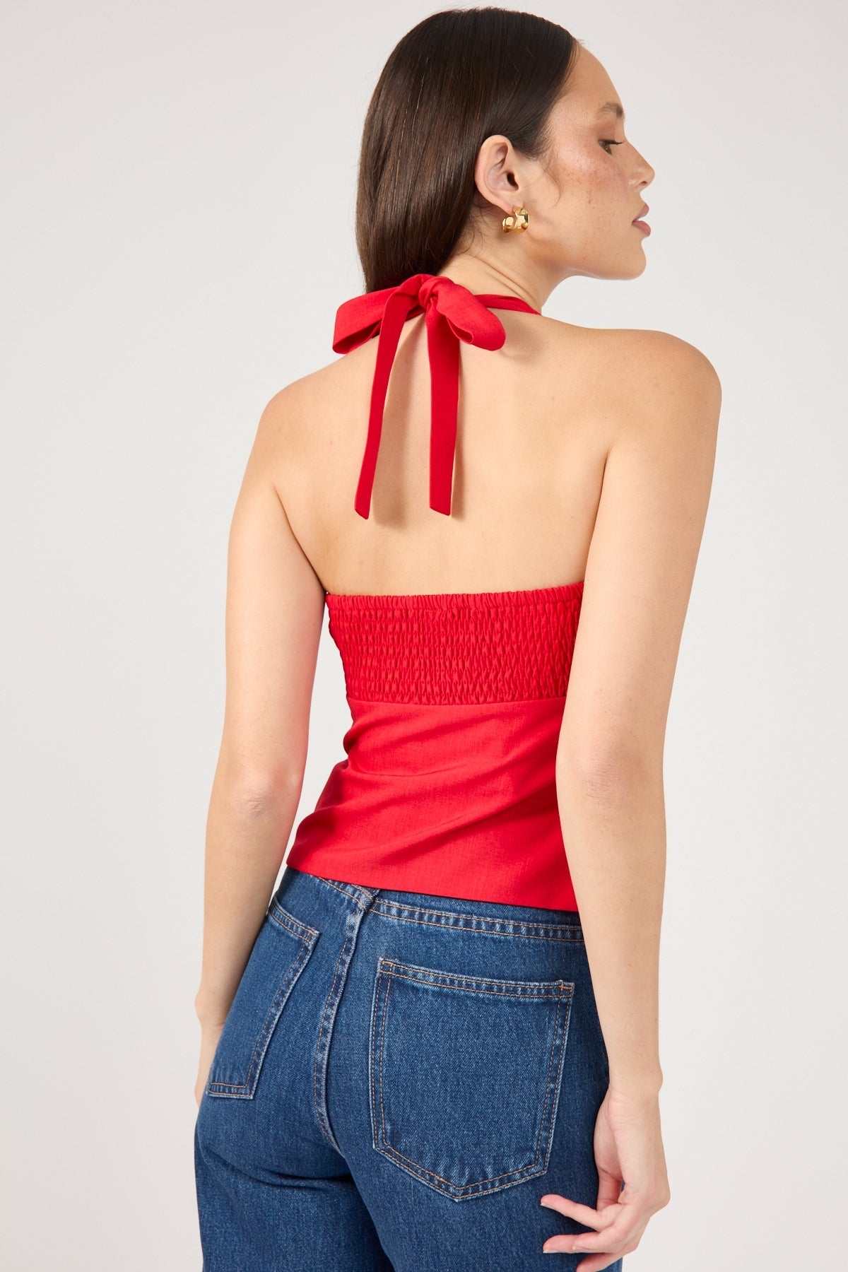 Red Halter Neck Top