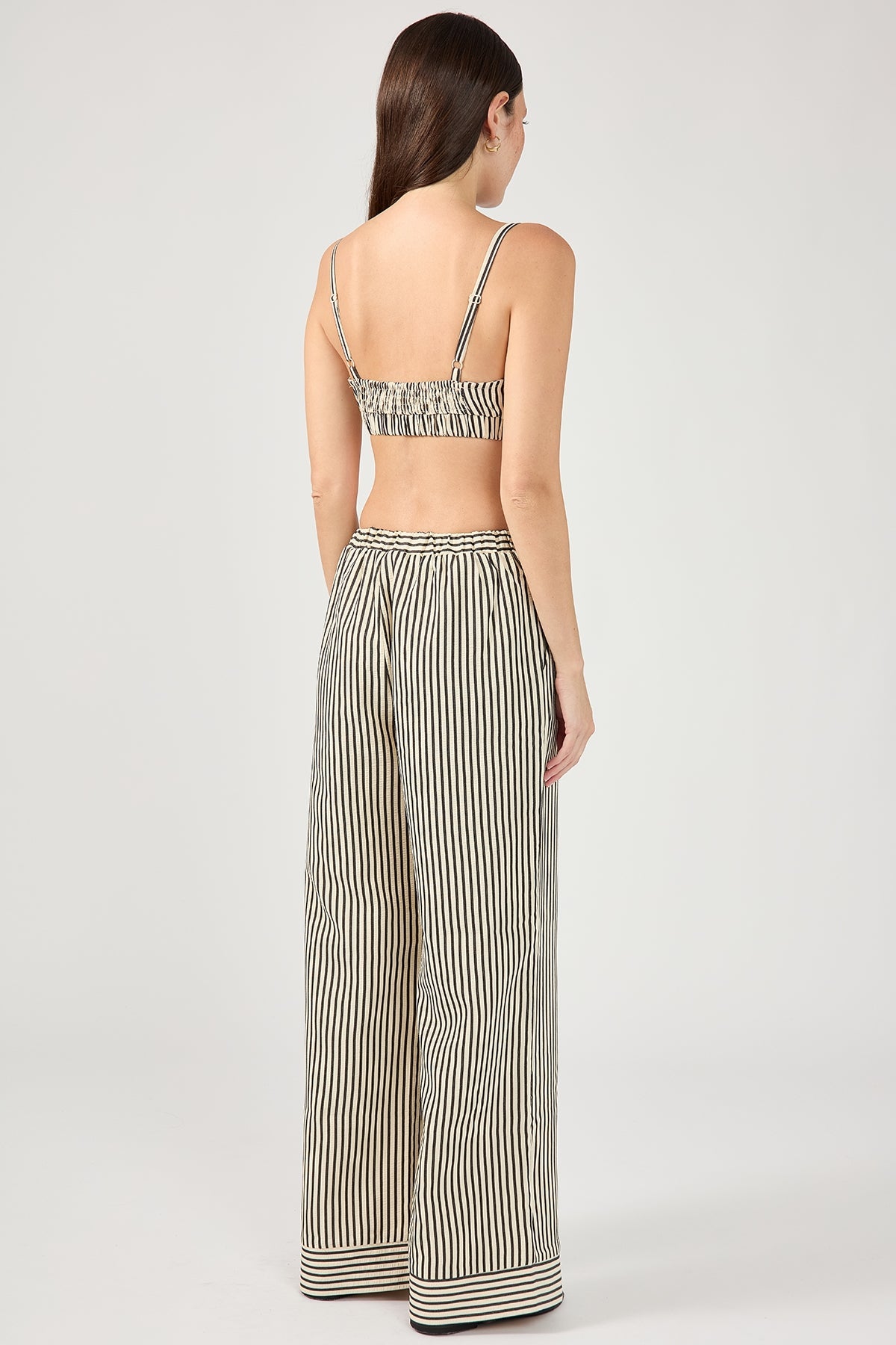 Stripe Straight Leg Pant Black Stripe