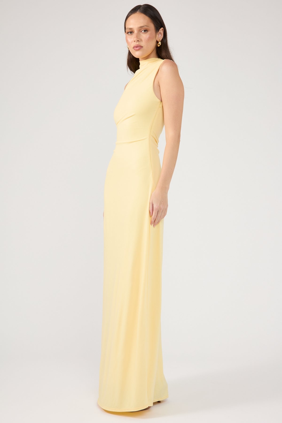 Lemon Rosewood High Neck Maxi Dress